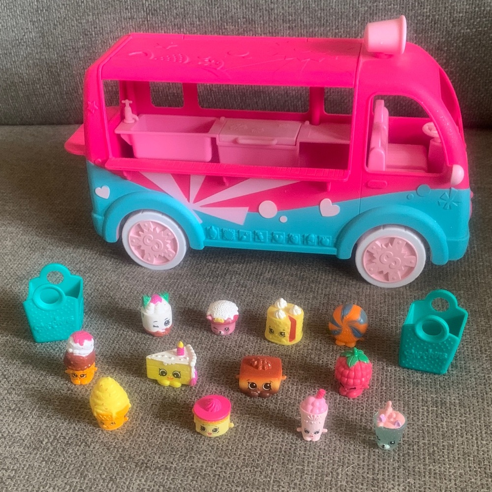 Shopkins Pink & Teal Ice Cream Truck Vehicle Playset with Accessories - Picture 11 of 11